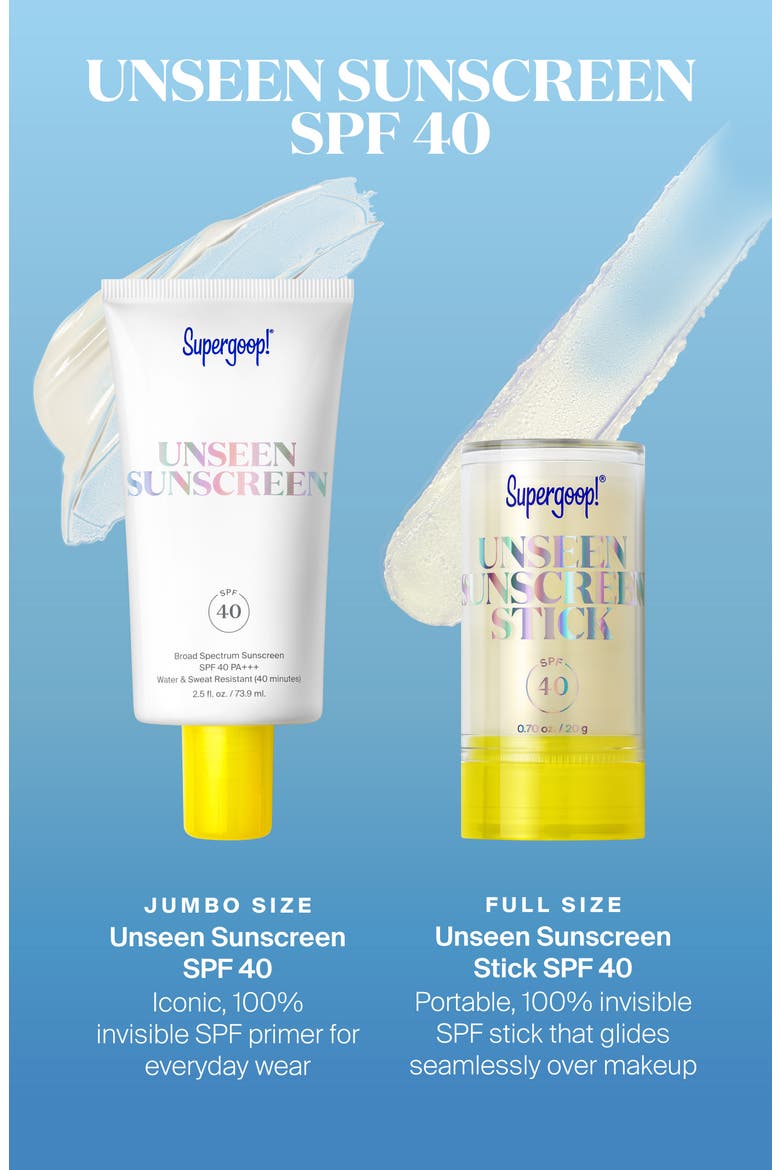 Unseen Sunscreen Jumbo + Go Set $78 Value, Alternate, color, NO COLOR
