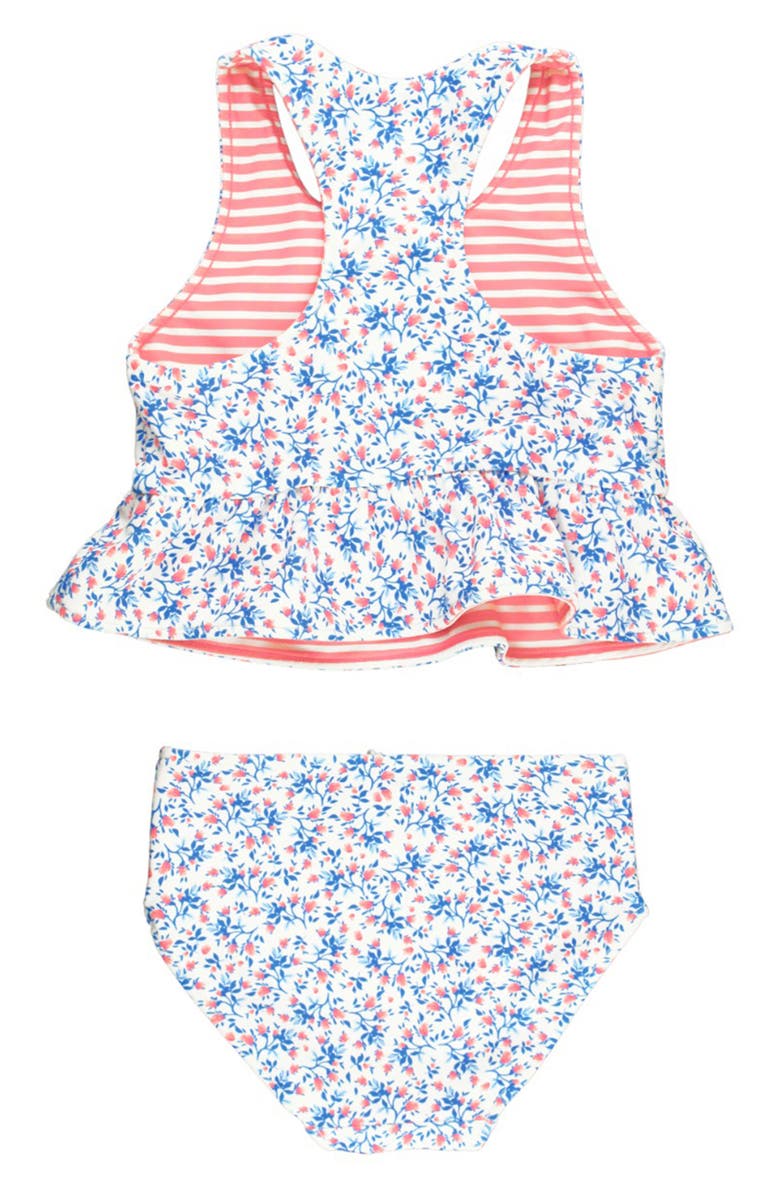 RuffleButts Kids' Cottage Tea Time Reversible Two-Piece Swimsuit, Alternate, color,