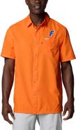 Columbia Men's Columbia Orange Florida Gators PFG Slack Tide™ Omni-Shade™ Button-Up Camp Shirt