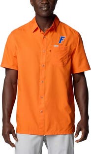 Columbia Men's Columbia Orange Florida Gators PFG Slack Tide™ Omni-Shade™ Button-Up Camp Shirt