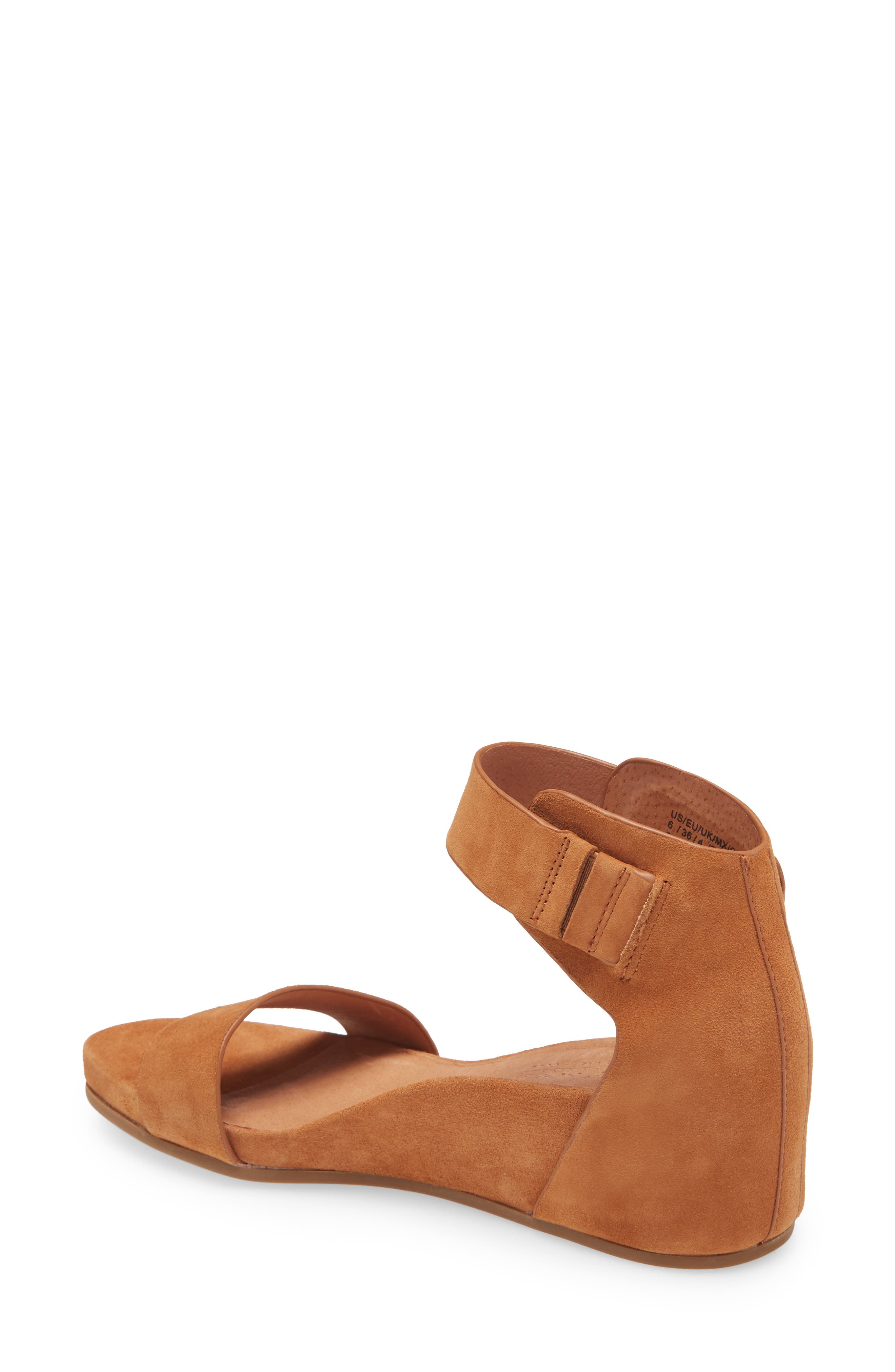 Signature Gianna Wedge Sandal, Alternate, color, NEW COGNAC SUEDE