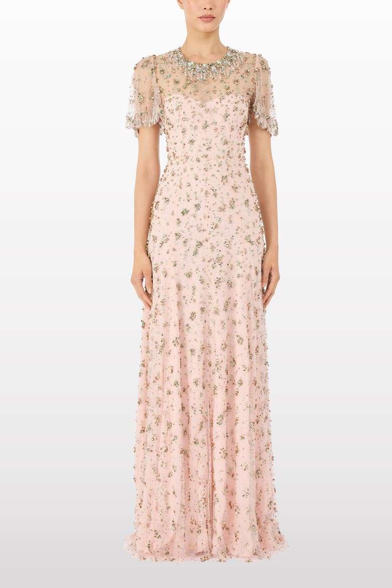 Ambiance Beaded Maxi Dress, Alternate, color, Sugar