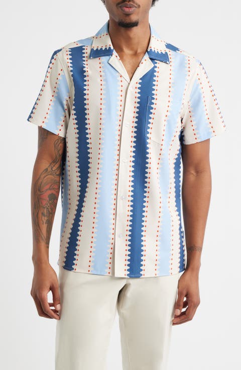 Strike a Match Print Weekend Camp Shirt