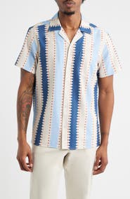 MAVRANS Strike a Match Print Weekend Camp Shirt