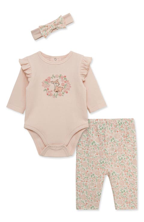Kids' Deer 3-Piece Bodysuit, Pants & Headband Set