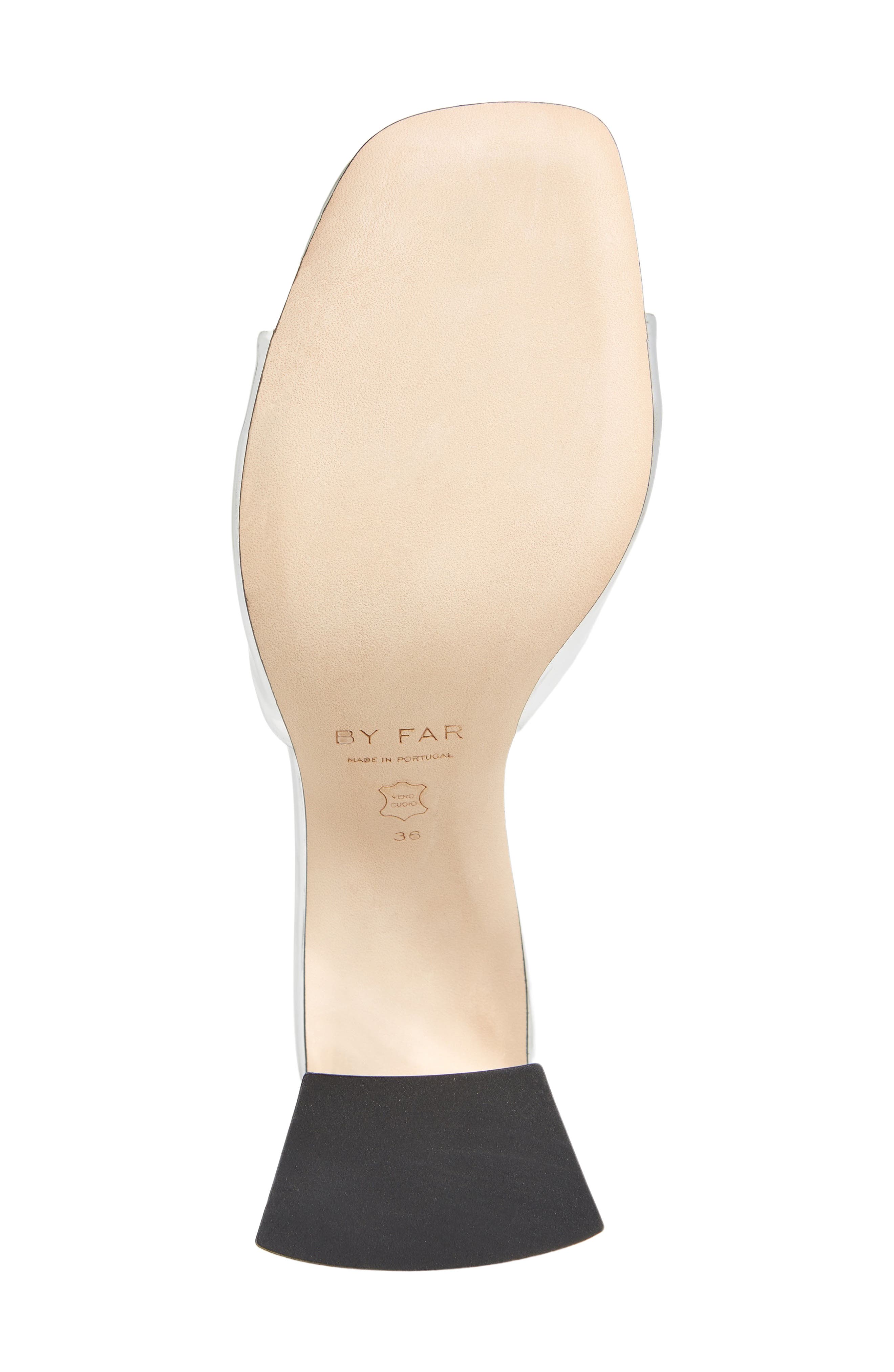 By Far Michele Mirror Metallic Square Toe Sandal, Alternate, color, 