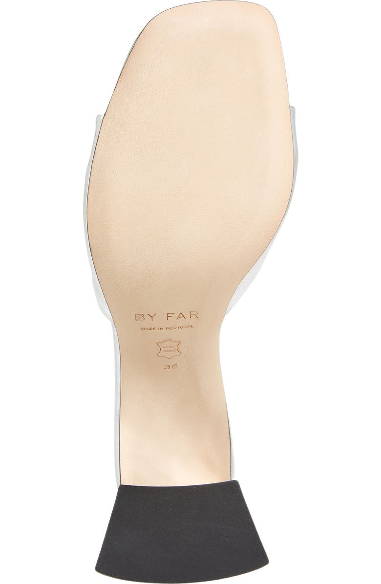 By Far Michele Mirror Metallic Square Toe Sandal, Alternate, color,