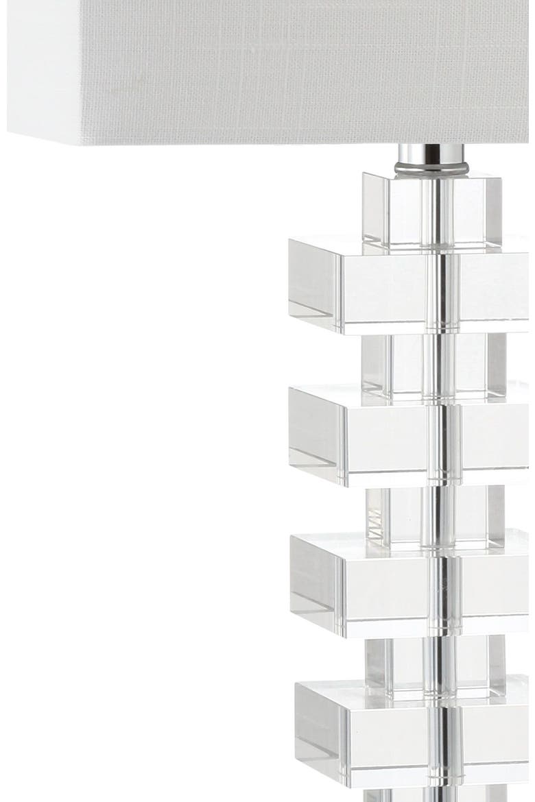 June 28" Crystal LED Table Lamp, Clear, Alternate, color, Clear