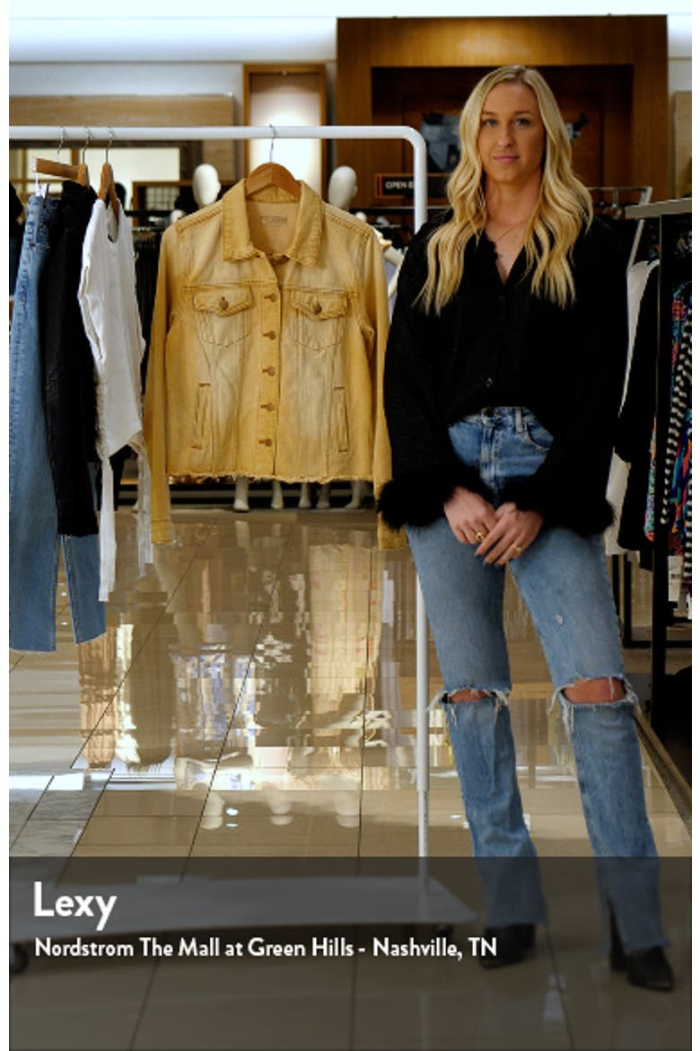 Kara Fray Hem Cotton Blend Trucker Jacket video