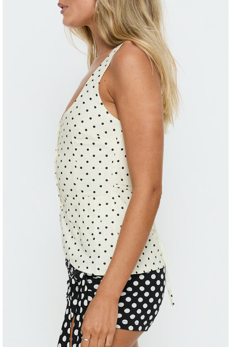 Spirito Polka Dot Vest Top, Alternate, color, WHITE POLKA