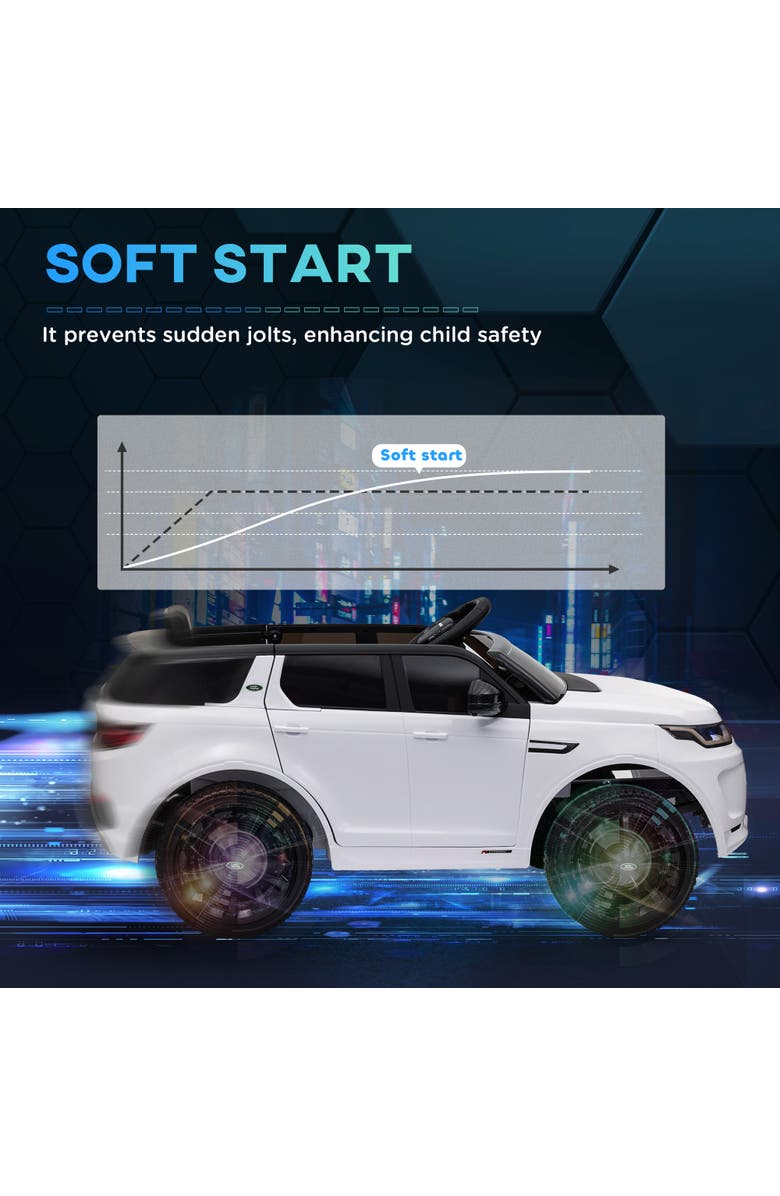 Qaba Land Rover Discovery Sport 12V Kids Ride on Car with Remote Control, Alternate, color, White