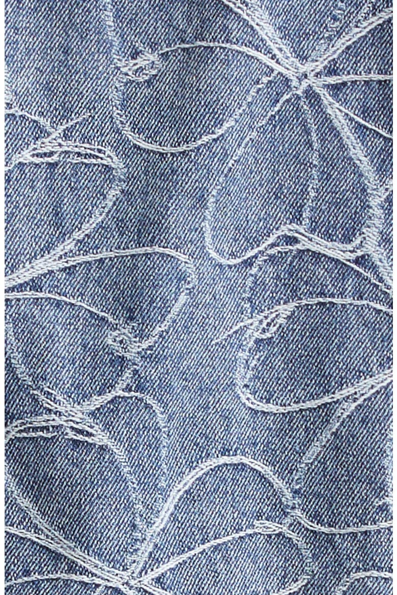 Hoff Embroidered Floral Denim Trucker Jacket, Alternate, color, INDIGO EMB FLORAL DENIM