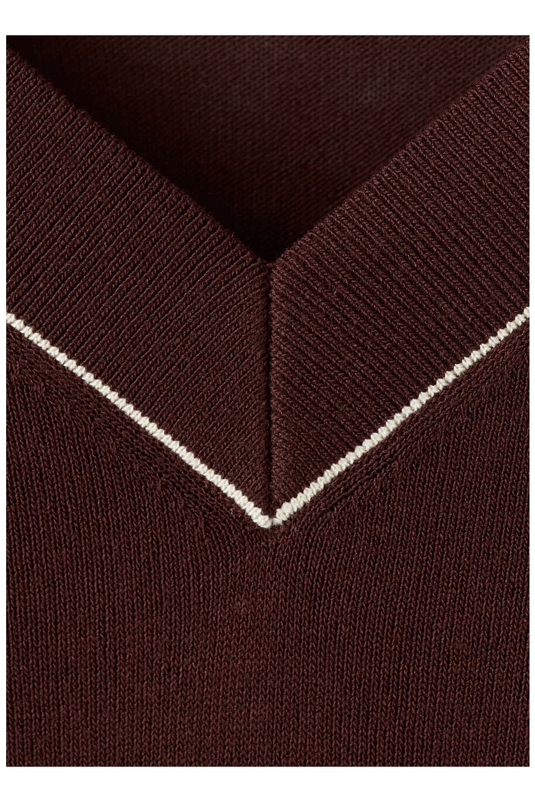 Bert Jersey V-Neck Sweater, Alternate, color, CHOCOLATE