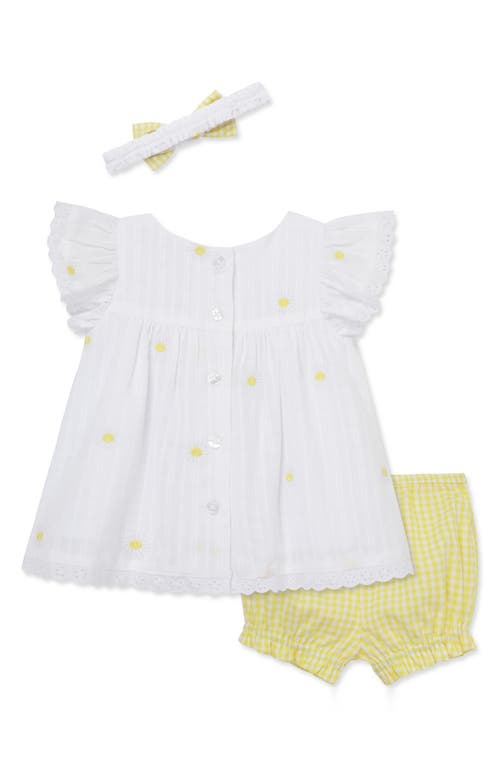 Little Me Daisy Texture Top, Shorts & Headband