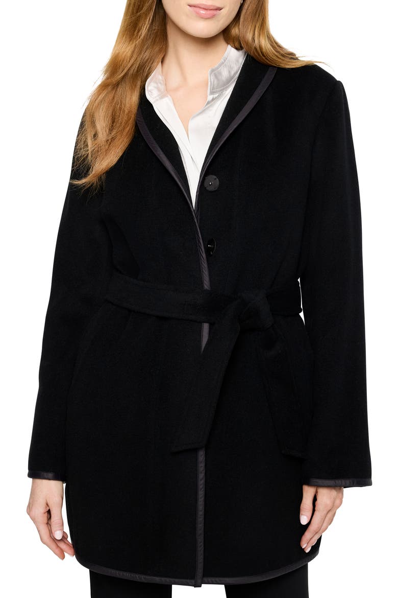 Reversible Belted Coat, Alternate, color, BLACK ONYX