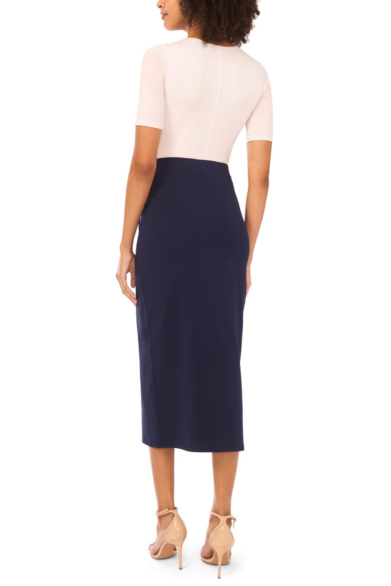 Pull On Midi Skirt, Alternate, color, CLASSIC NAVY