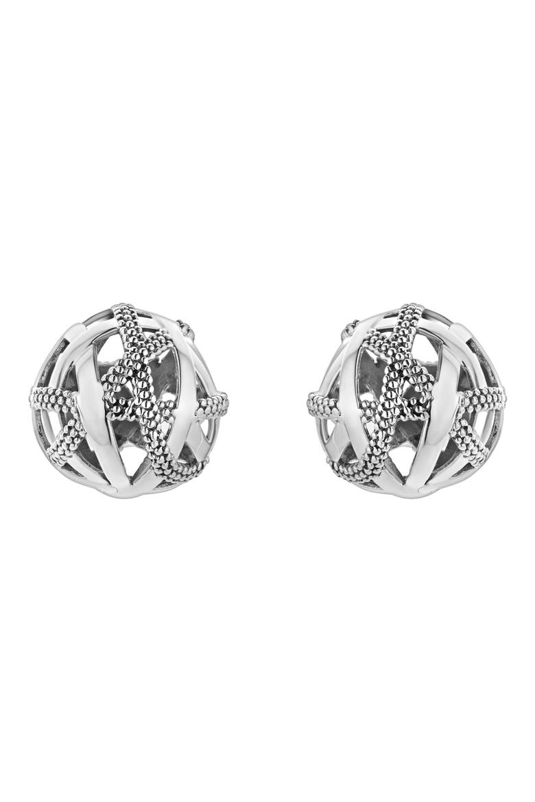Signature Gifts Sterling Silver Woven Knot Stud Earrings, Alternate, color, SILVER