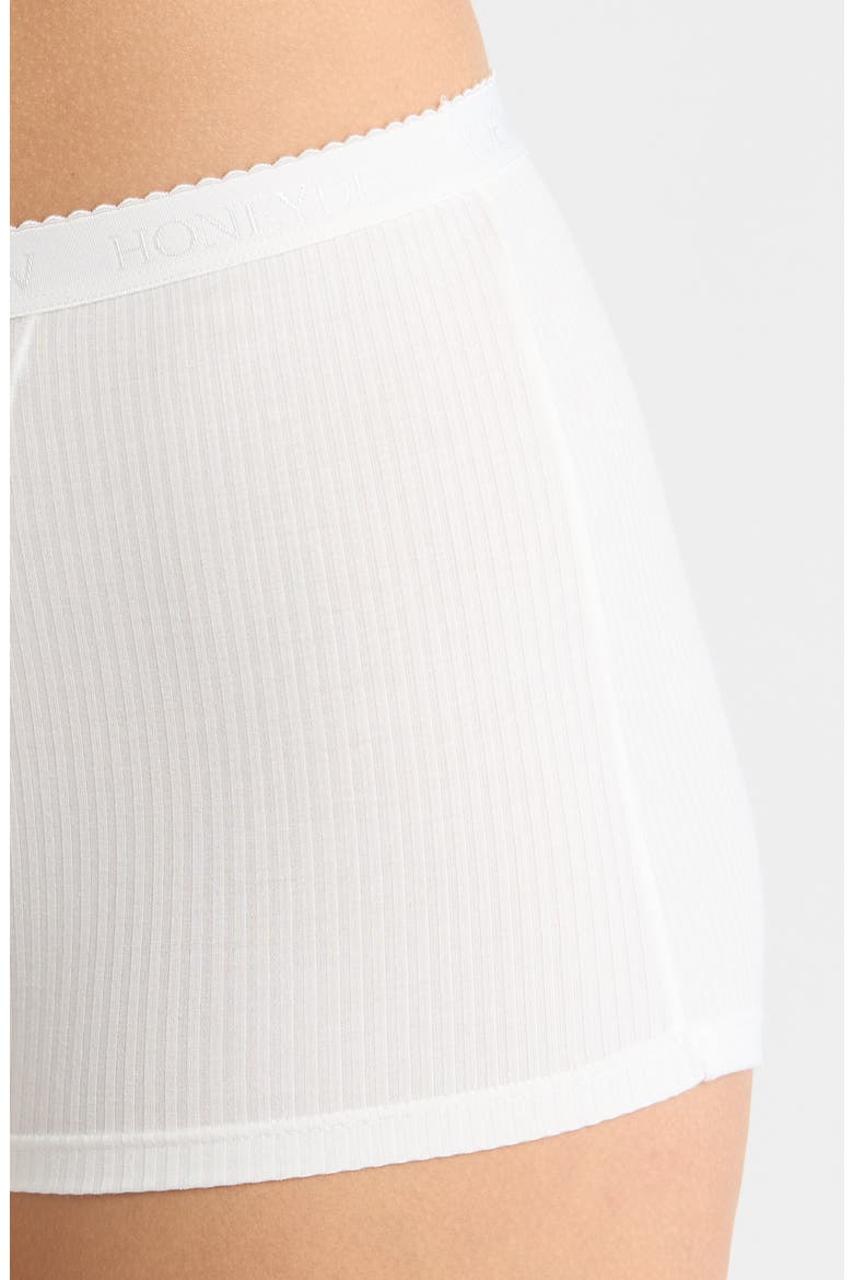 Emma Rib Boyshorts, Alternate, color, WHITE