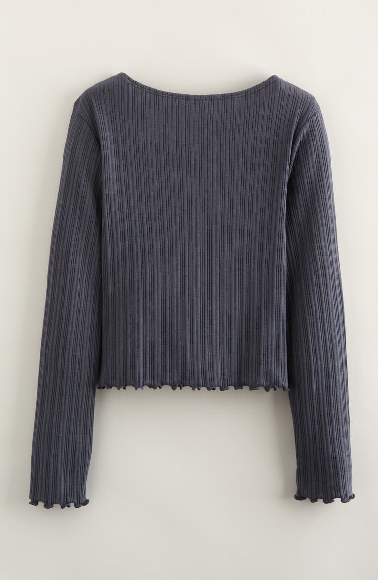 Treasure & Bond Kids' Snap Front Cotton Top, Alternate, color, Navy India Ink