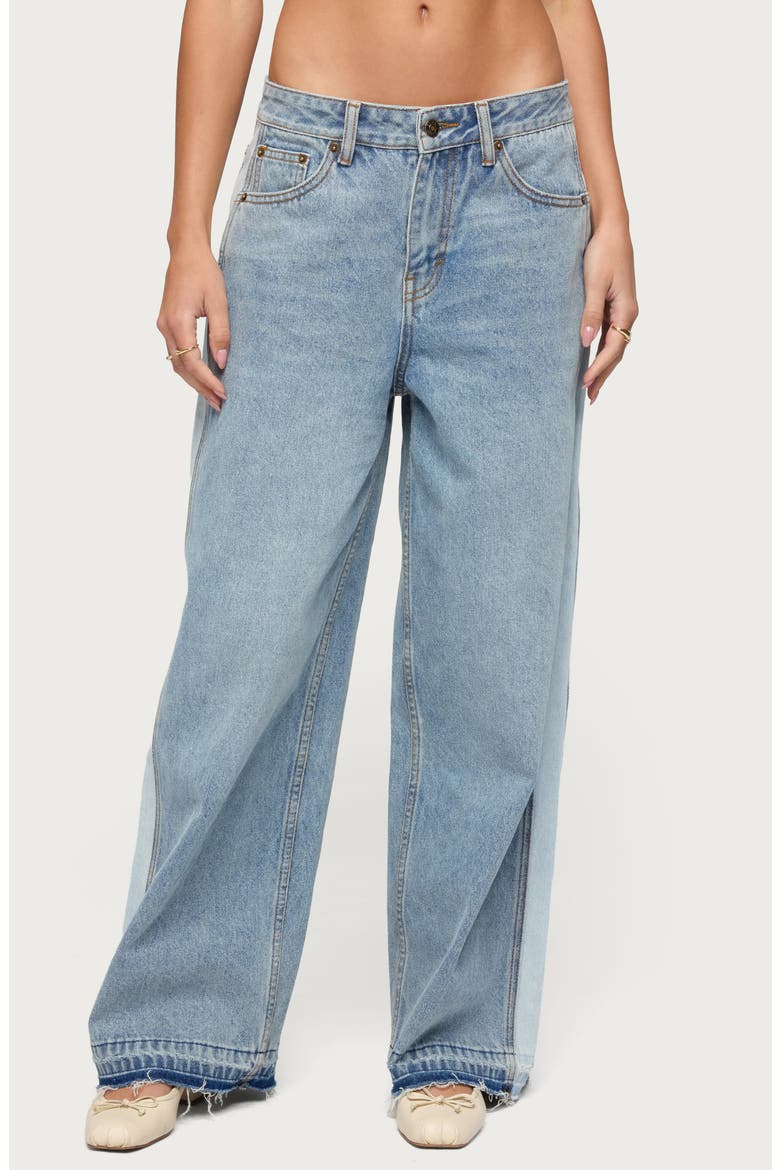 Cailin Contrast Stripe Wide Leg Pants, Main, color, BLUE