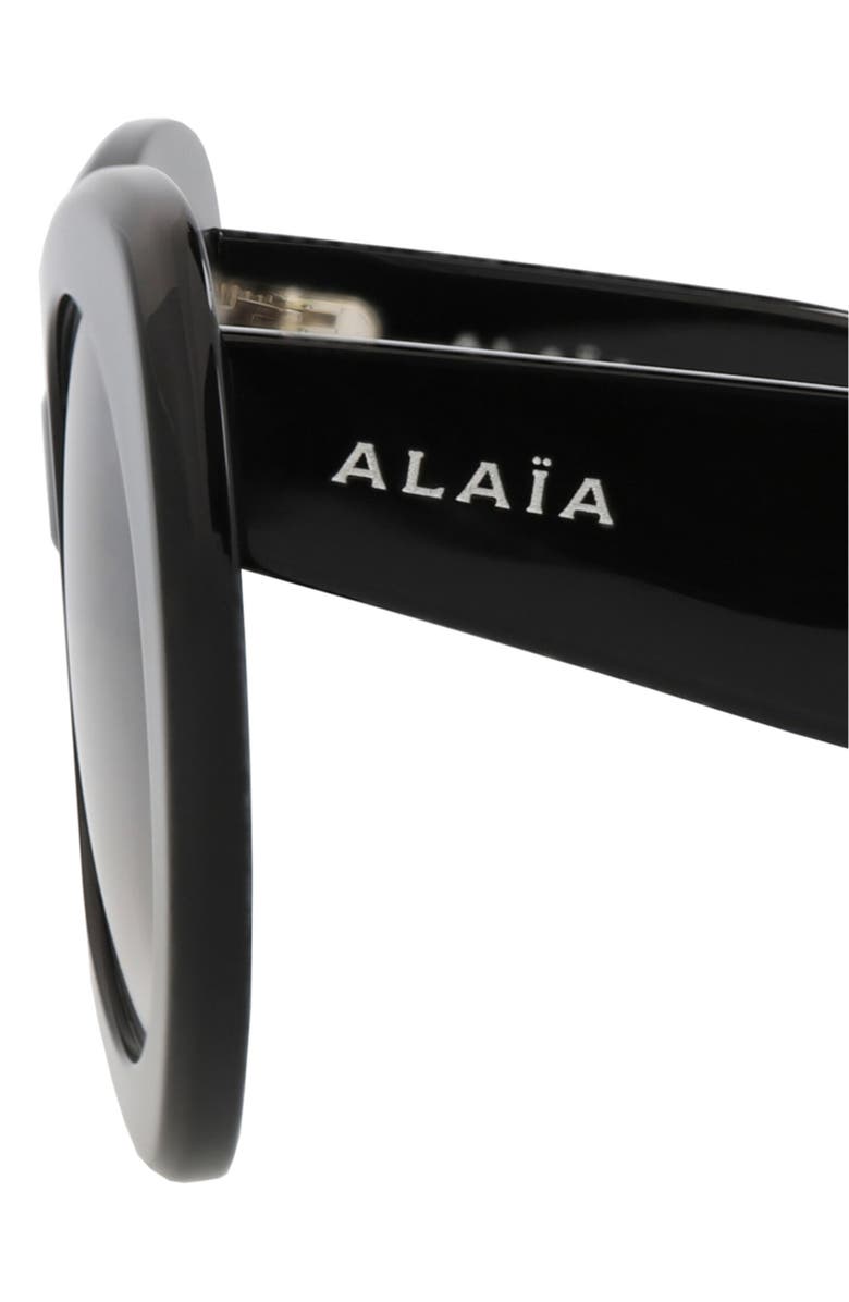 Alaïa 51mm Cat Eye Gradient Sunglasses, Alternate, color, Black Black Grey