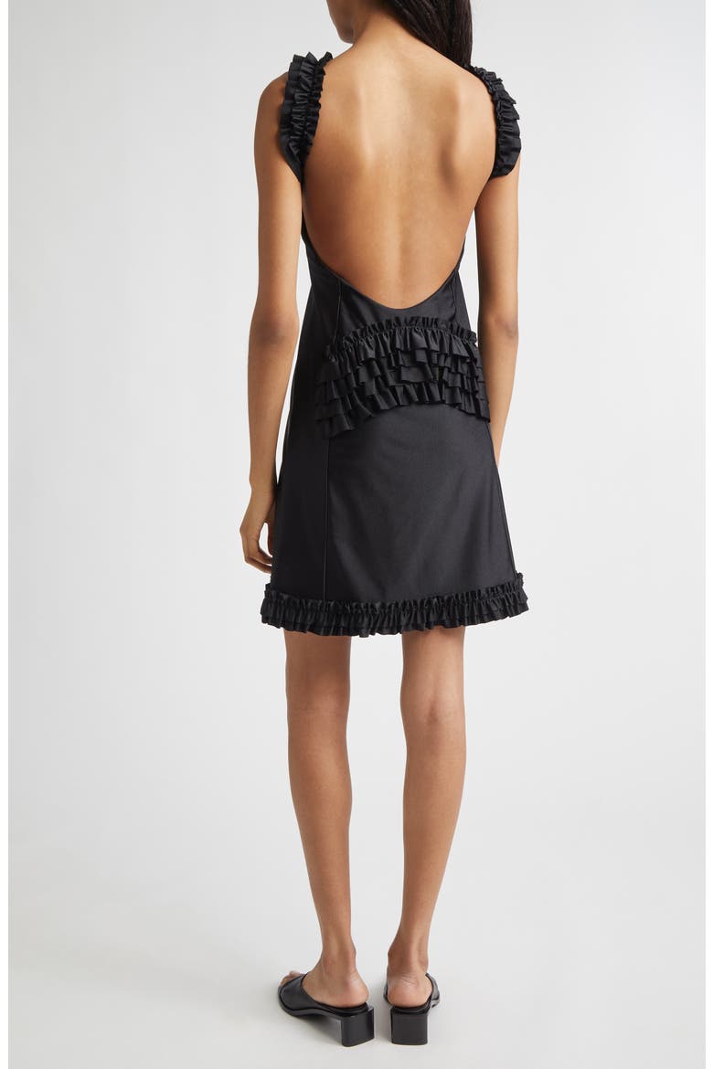 Prim Open Back Minidress, Alternate, color, BLACK