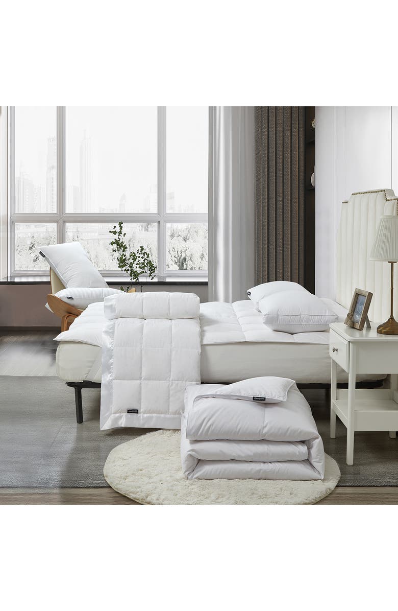 BLUE RIDGE HOME FASHIONS Beautyrest Tencel<sup>®</sup> & Cotton Blend Breathable RDS Down Comforter - Light Warmth, Alternate, color, White