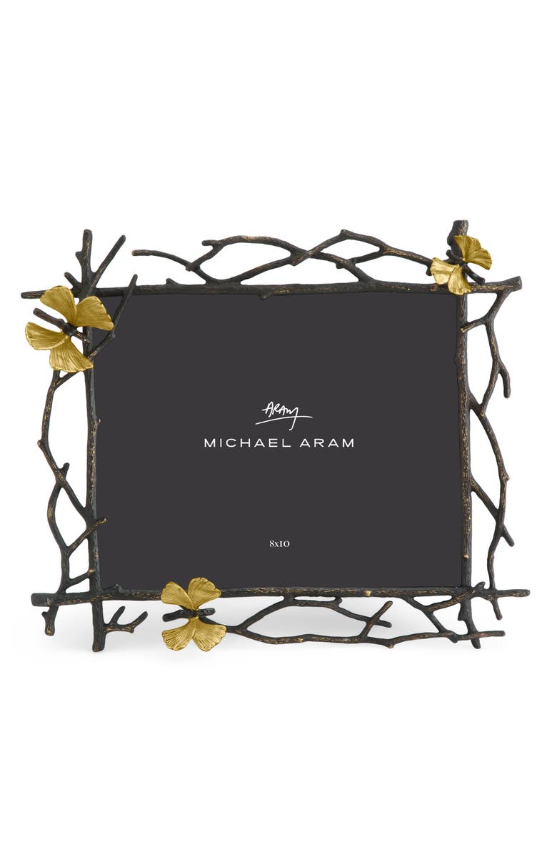 Michael Aram Butterfly Ginkgo 8 x 10-Inch Picture Frame, Alternate, color, Black/ Gold