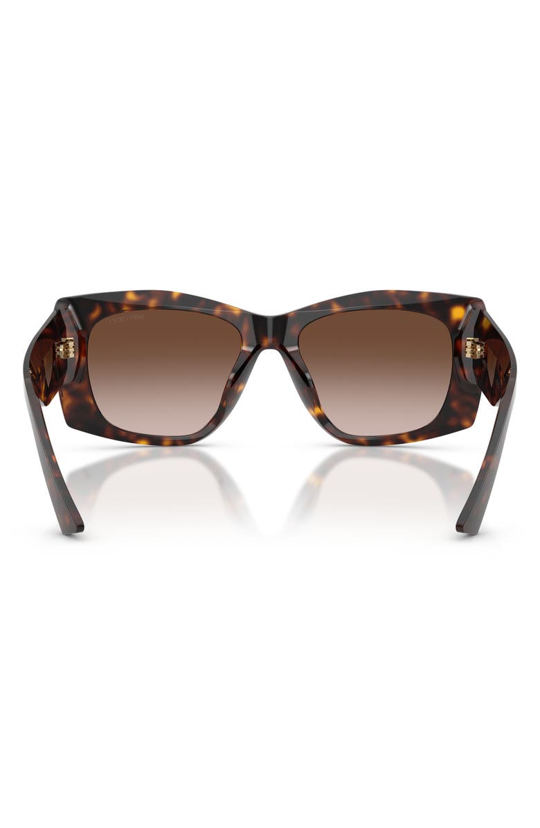 Jimmy Choo 54mm Butterfly Sunglasses, Alternate, color, Havana / Brown Gradient