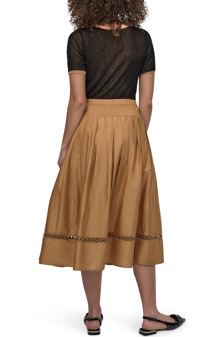 Drop Waist Cotton Voile Skirt, Alternate, color, WHISKEY