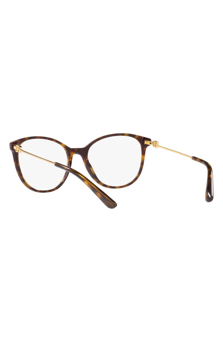 Dolce&Gabbana 52mm Butterfly Optical Glasses, Alternate, color, Havana