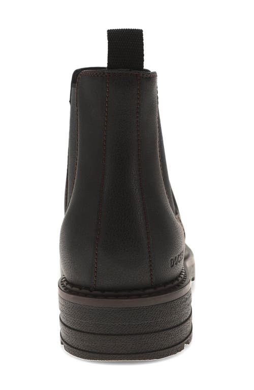 Dockers Men's Townsend Slip Resistant Faux Leather Comfort Boots In Black