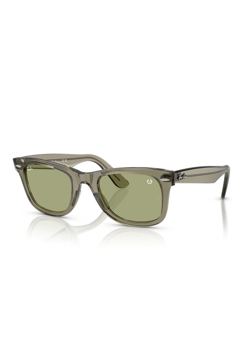 52mm Square Sunglasses, Alternate, color, GREEN / BOTTLE GREEN