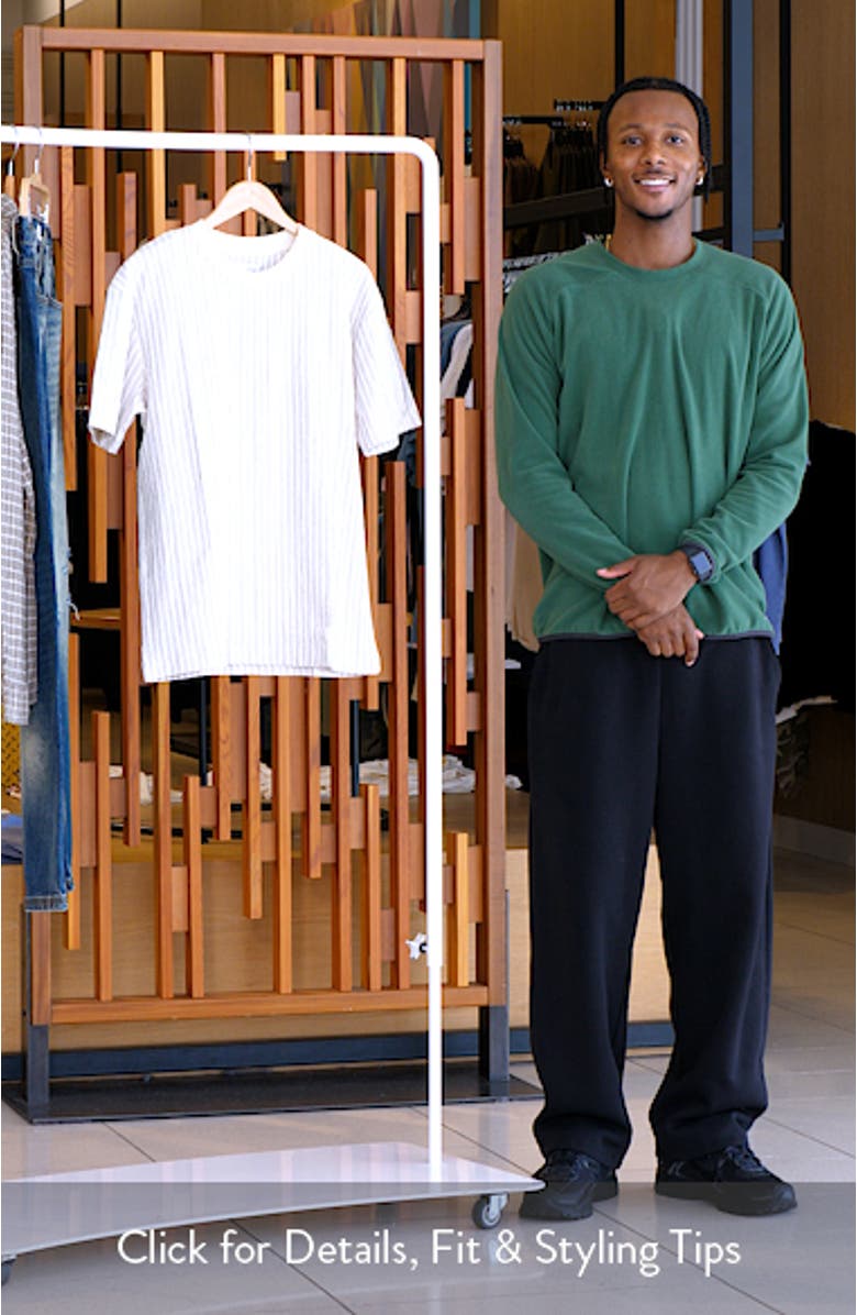 Stripe Oversize Cotton Blend T-Shirt, sales video thumbnail