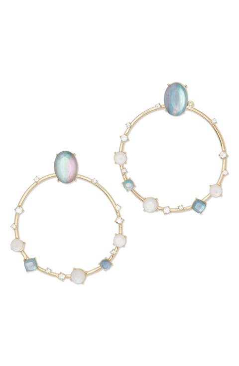 Lila Hoop Earrings