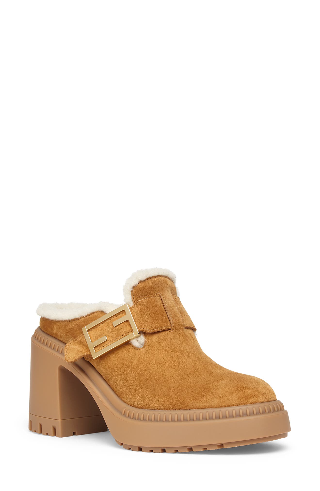 Feel Genuine Shearling Mule, Main, color, F1HHV CARAMELLO LATTE