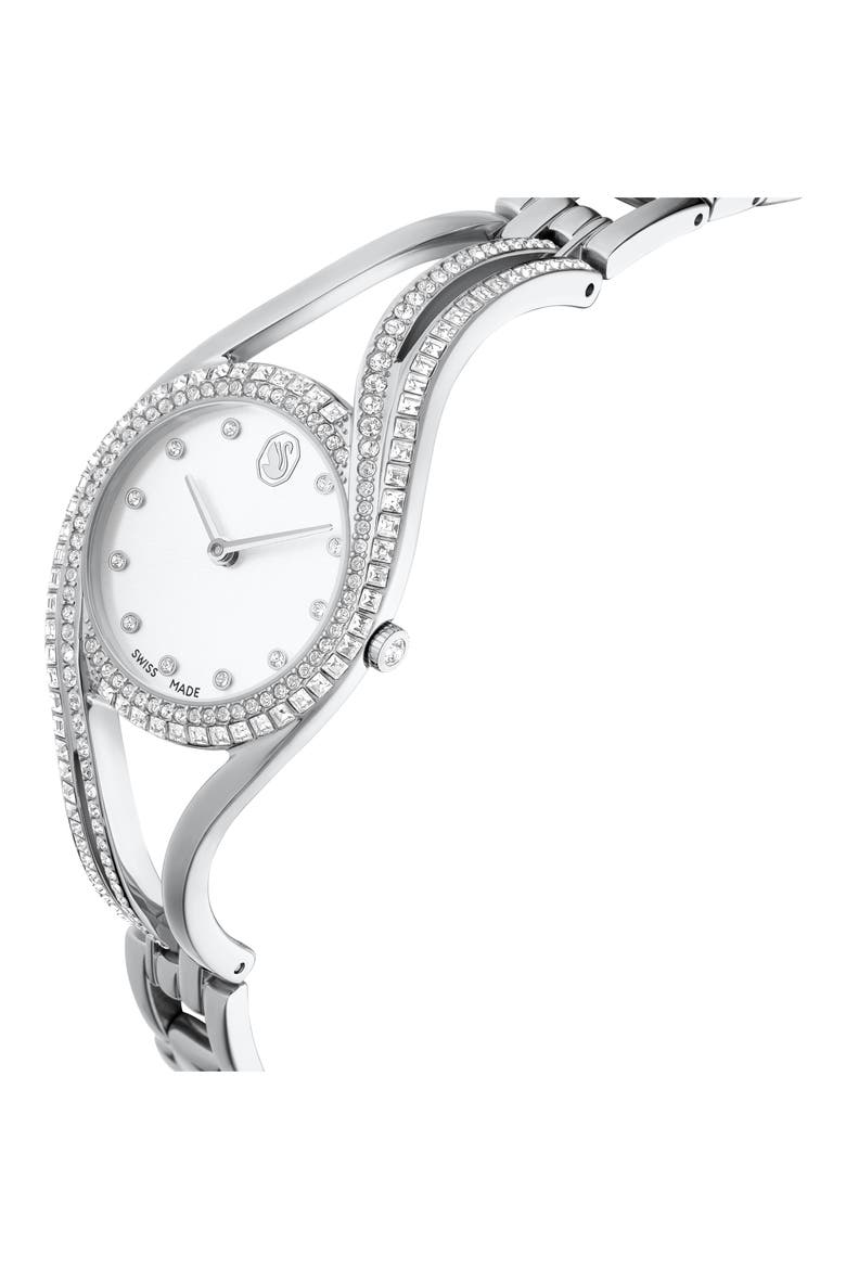 Hyperbola Bracelet Watch, 28mm, Alternate, color, SILVER