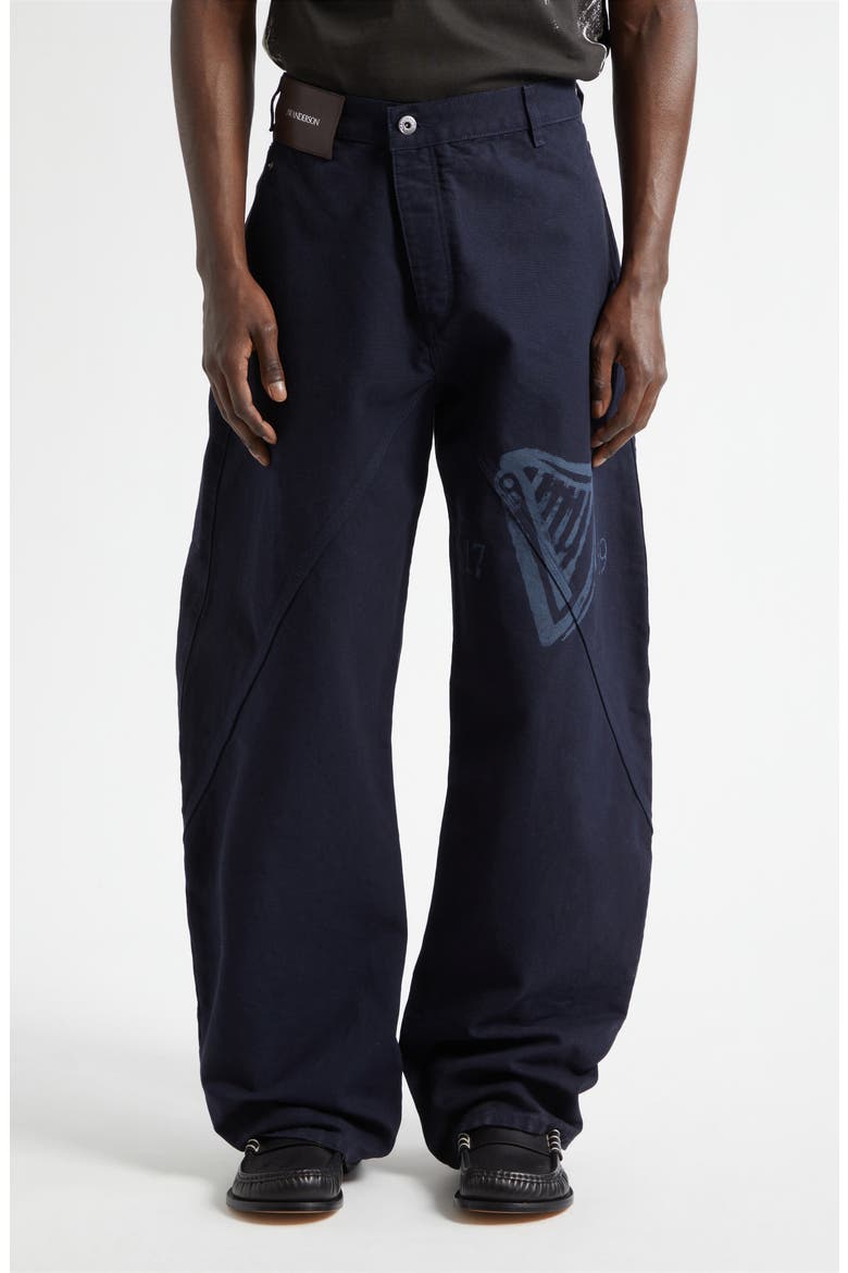 x Guinness Twisted Cotton Canvas Workwear Pants, Main, color, INDIGO