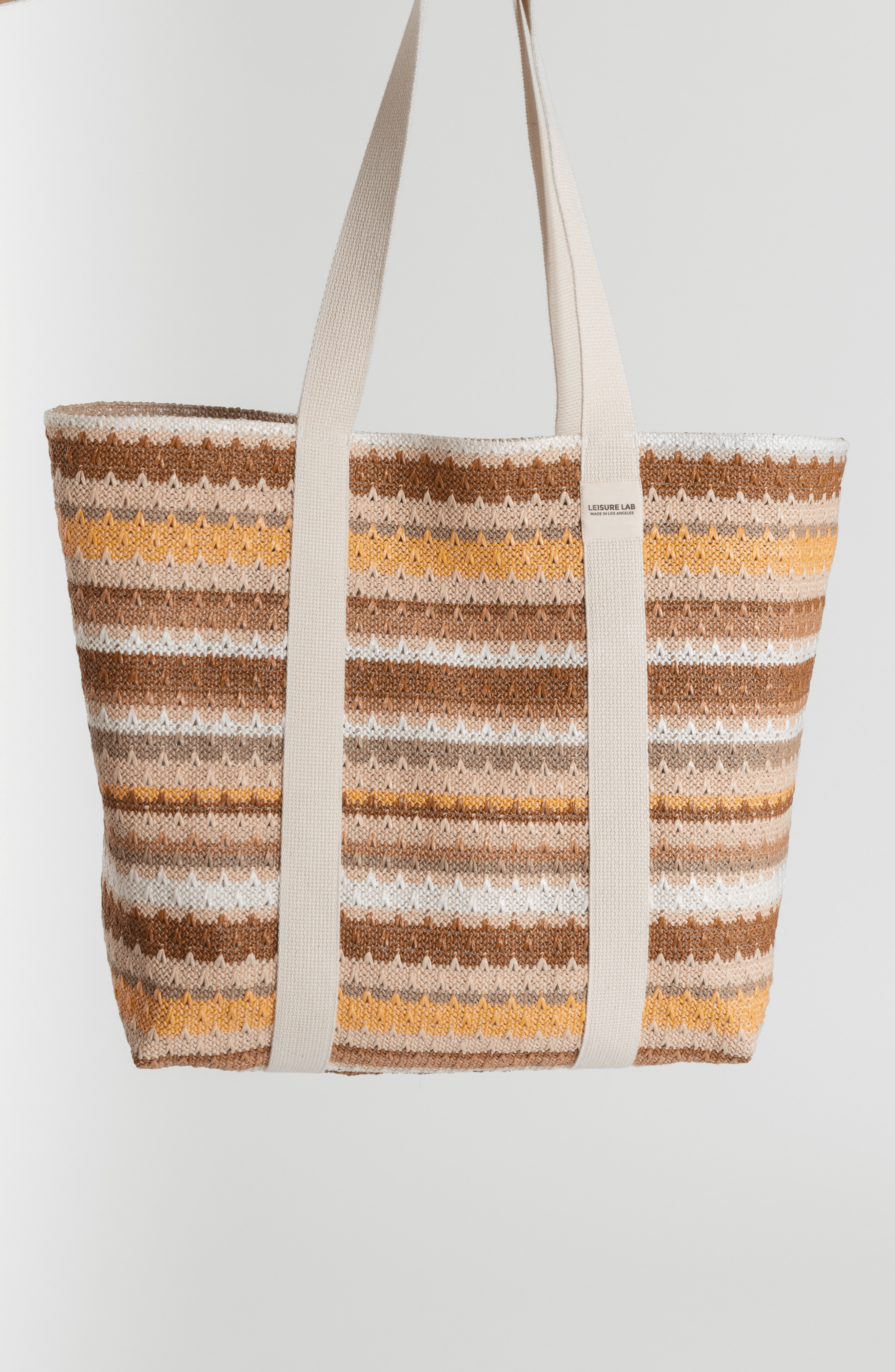 LEISURE LAB Savannah Tote, Alternate, color, Sand Stripes