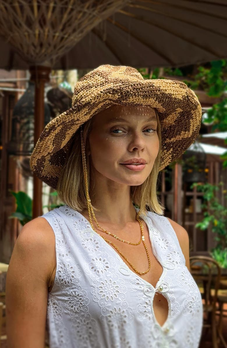 BRUNNA.CO The Zenda Wide Brim Raffia Rancher Hat, Alternate, color, Brown