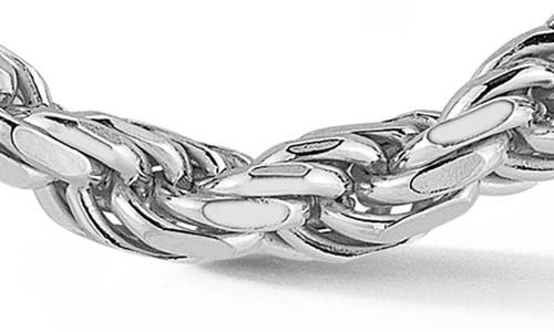 Yield Of Men Sterling Silver Rope Necklace In Silver