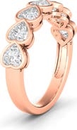 HauteCarat Bezel Heart Lab Created Diamond Ring
