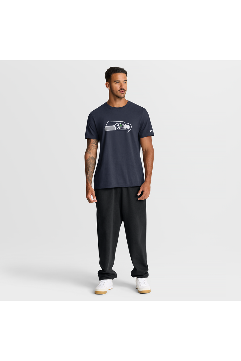 Men's Nike College Navy Seattle Seahawks Essential Logo T-Shirt, Alternate, color, College Navy
