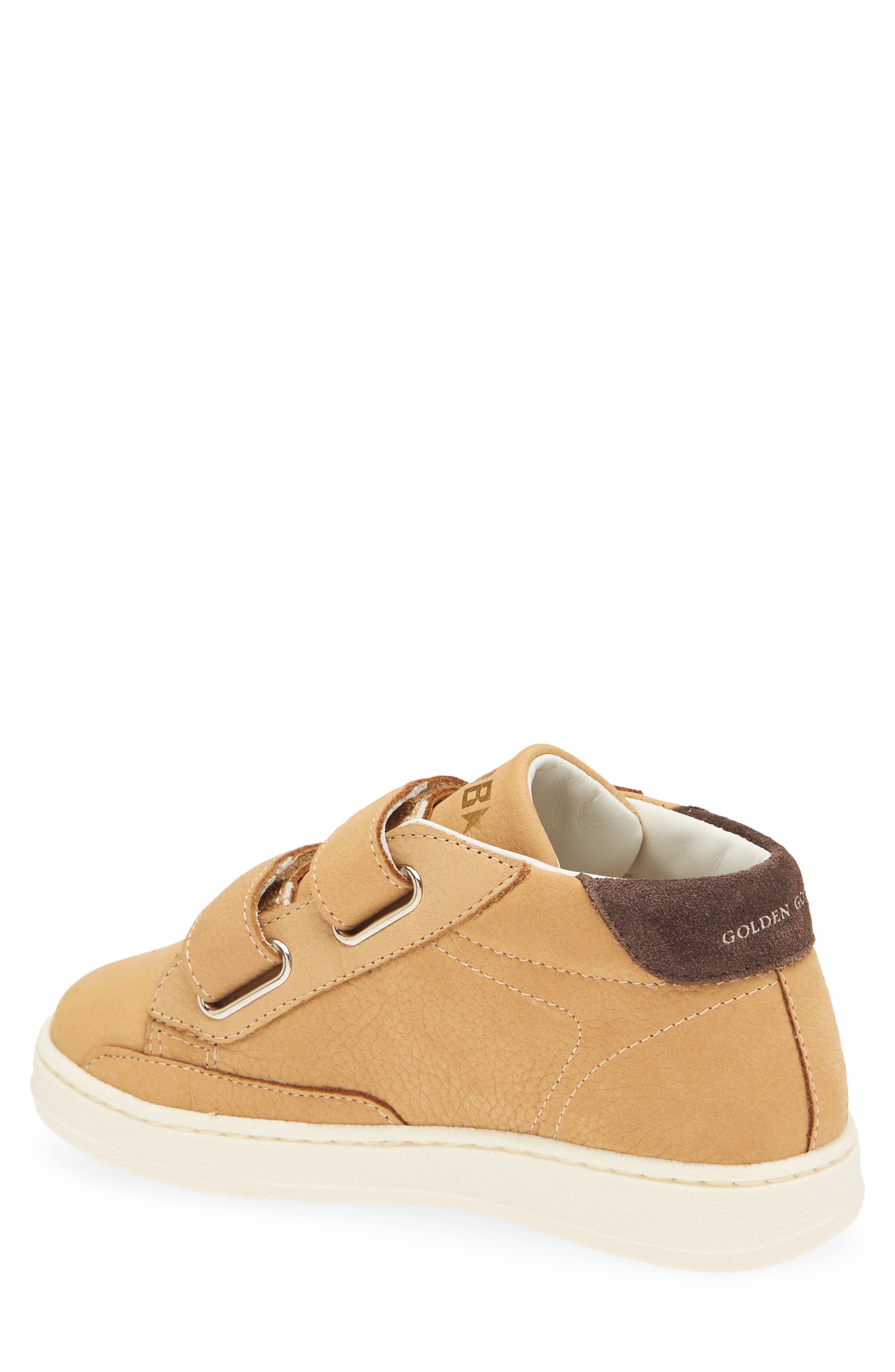 Kids' June Leather Star Sneaker, Alternate, color, SAND/ WHITE/ BROWN