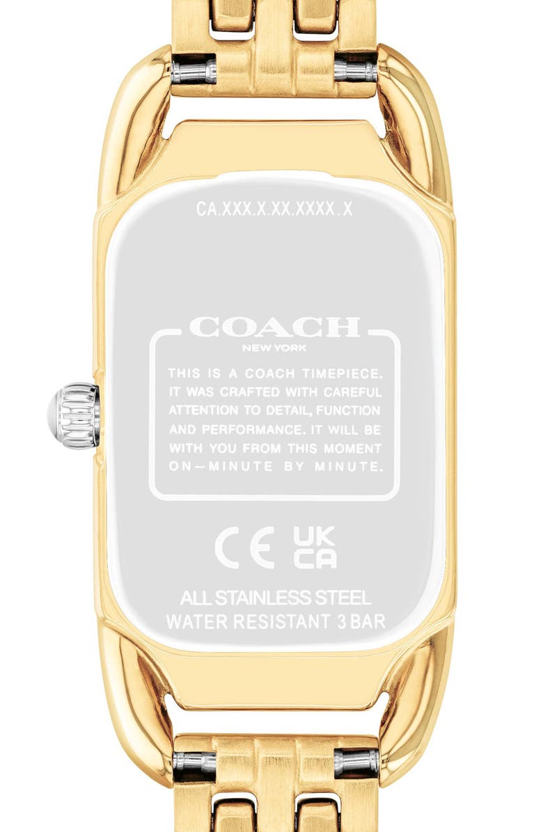 COACH Cadie Bracelet Watch; 17.5mm x 28.5mm, Alternate, color, Silver White