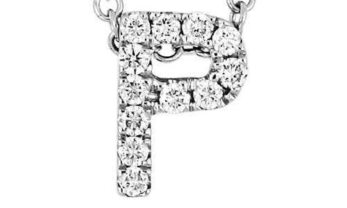 Bony Levy Diamond Pavé Initial Pendant Necklace In 18k White Gold - P