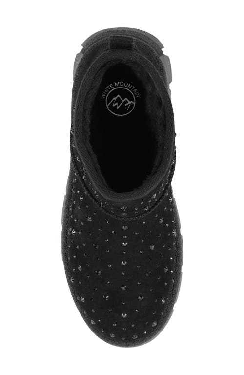 White Mountain Footwear Tomas Faux Fur Bootie In Black