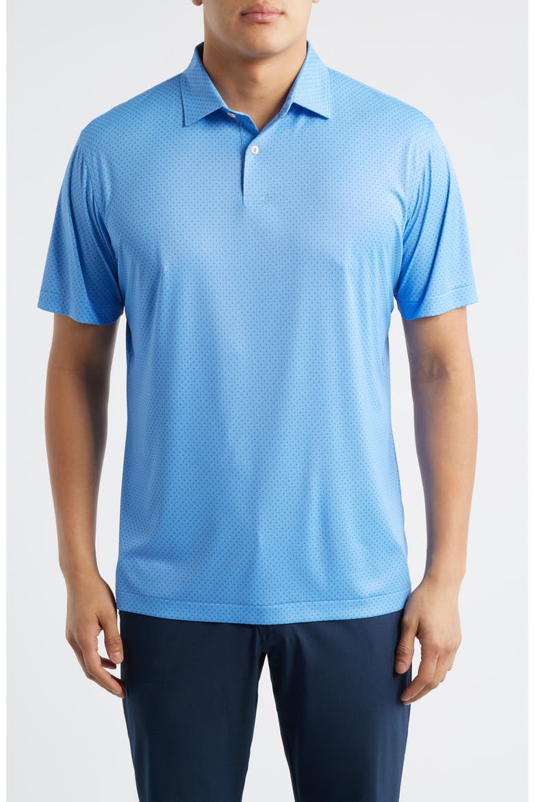 Featherweight Starmount Microprint Performance Polo, Main, color, BLUEBIRD