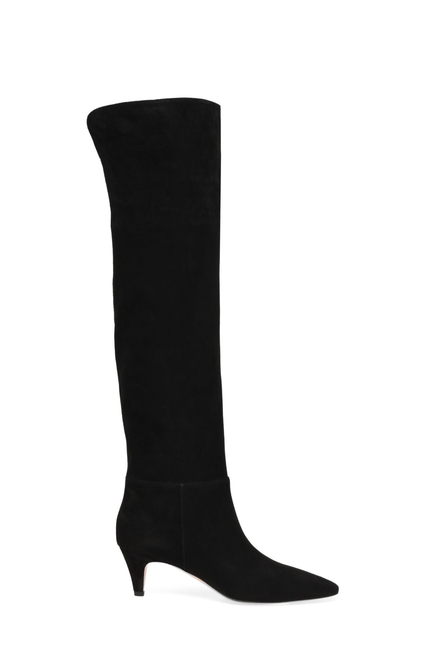 Gianvito Rossi Elise Boot 55, Main, color, Black Suede