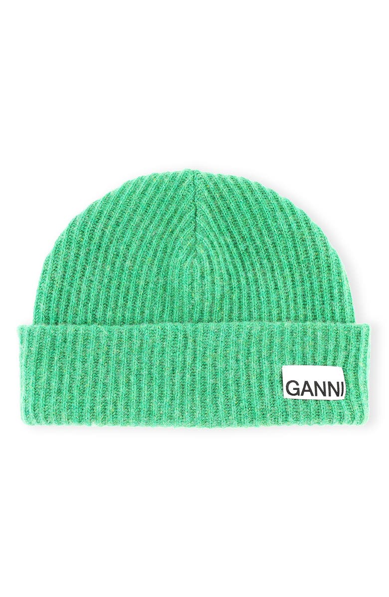 Ganni Recycled Wool Blend Hat, Main, color, 